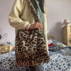 Cheetah Fuzzy Bag